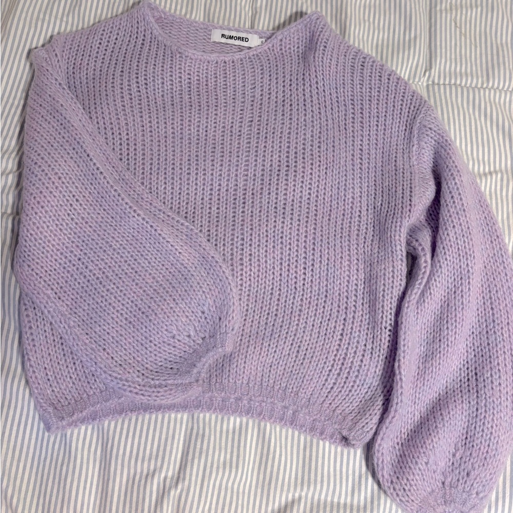 Rumored Lavender Crew Neck Sweater